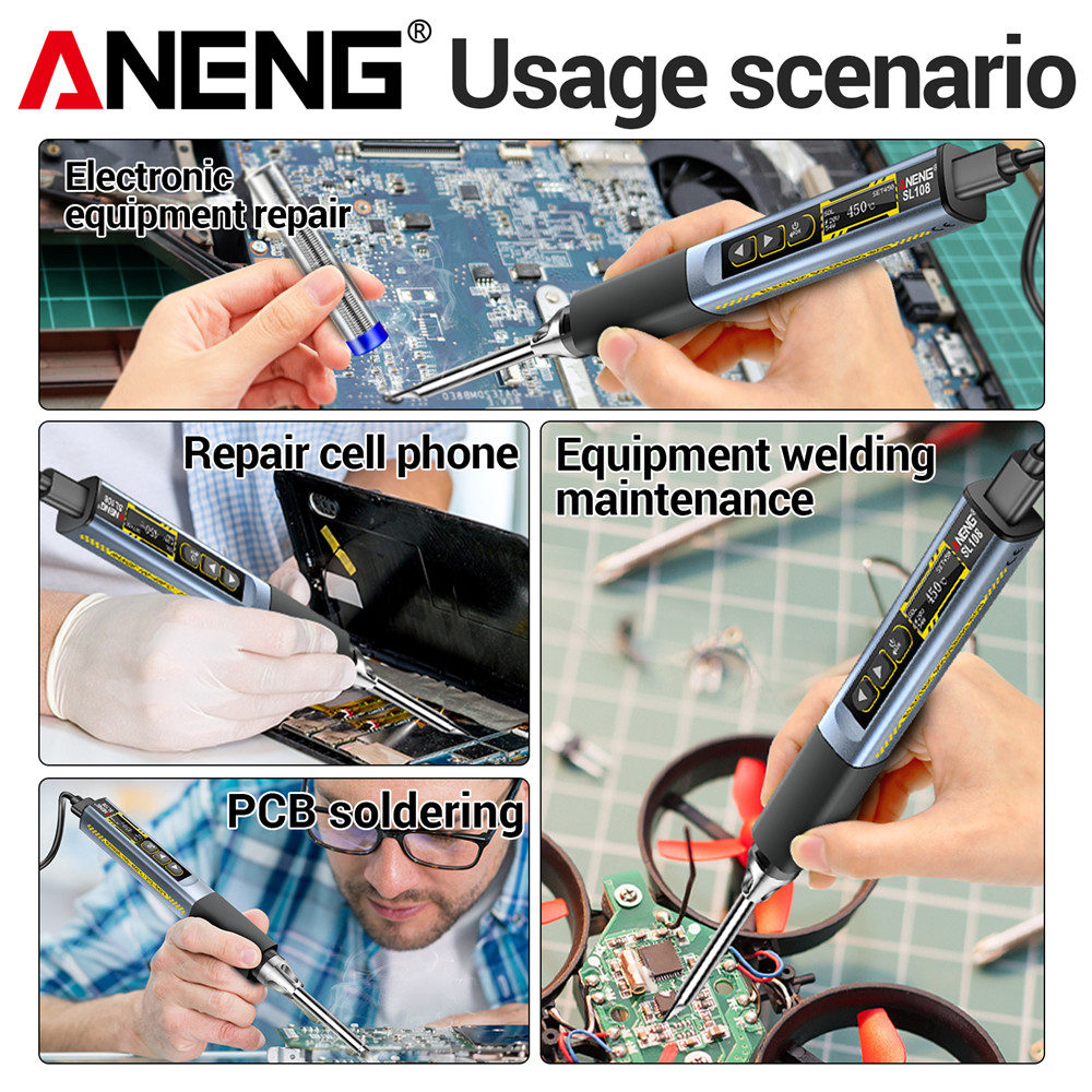 Tools Qc - Soldador Eléctrico Digital Portátil Inteligente SL108
