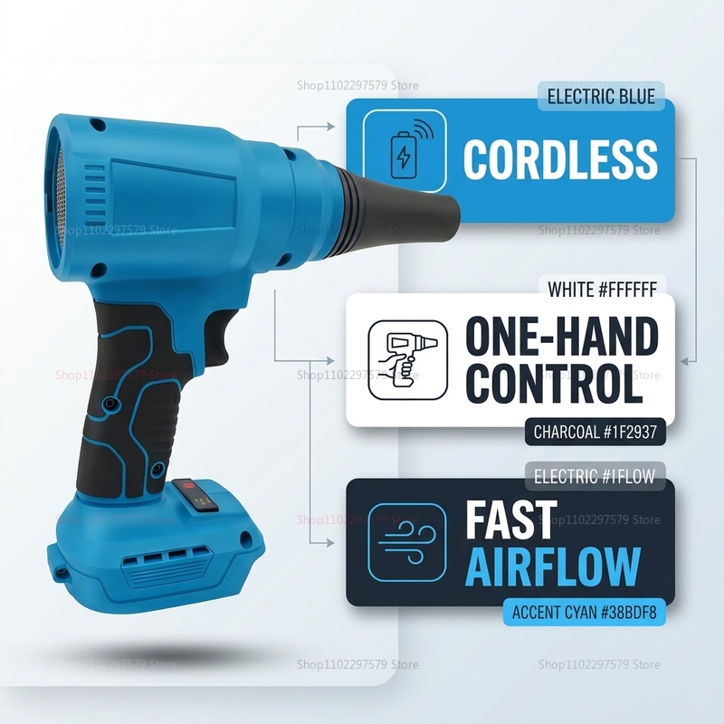 Power Tools In Workshop - Soplador de Aire Inalámbrico de 18V