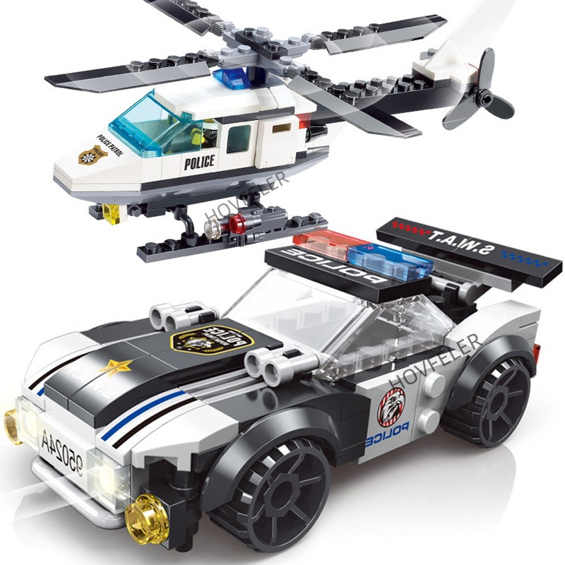 Hand Plane Block - Super policía ciudad avión helicóptero de