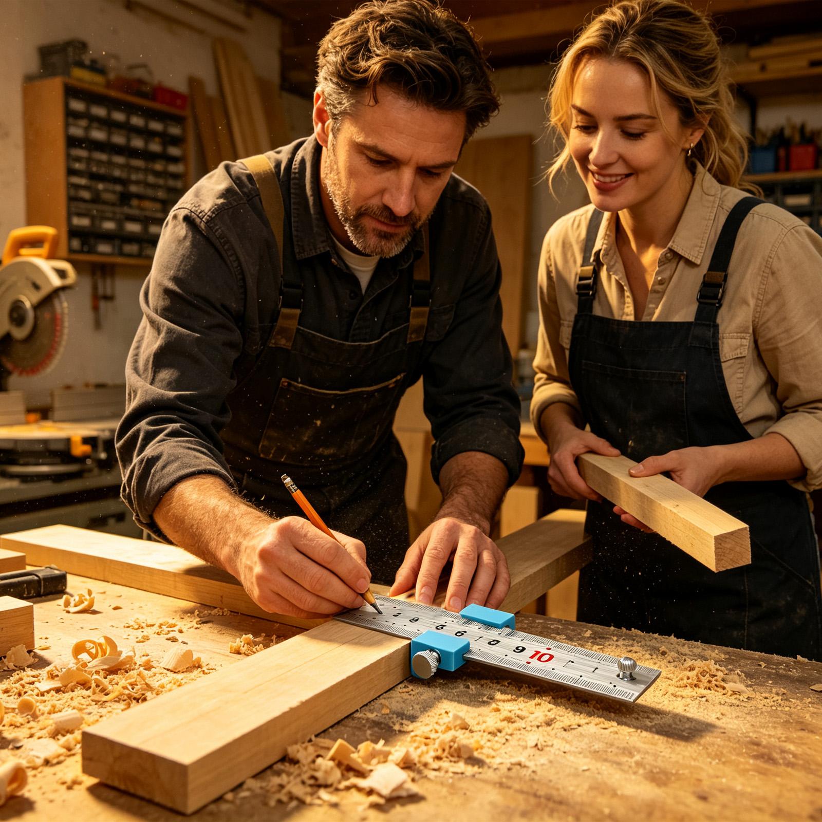 Tools For Woodworking Workshop - Herramientas de Carpintería: Regla de Carpintería,