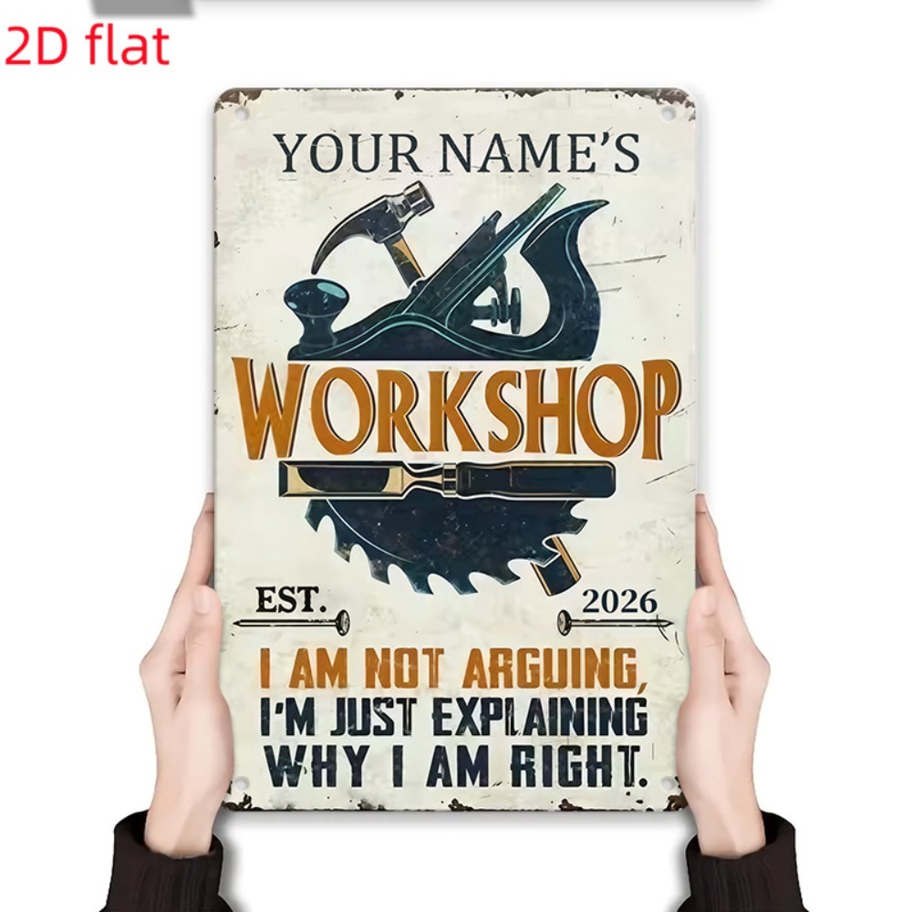 [Plano 2D] 1 pieza Letrero Met - Workshop Tools Name reseña y precio