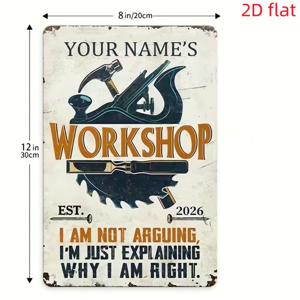 [Plano 2D] 1 pieza Letrero Met - Workshop Tools Name reseña y precio