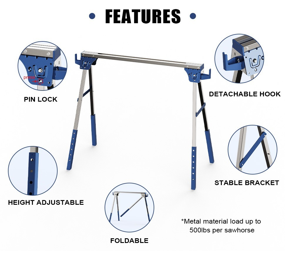 Caballo de sierra de metal/sop - Workbench Portable Fold reseña y precio