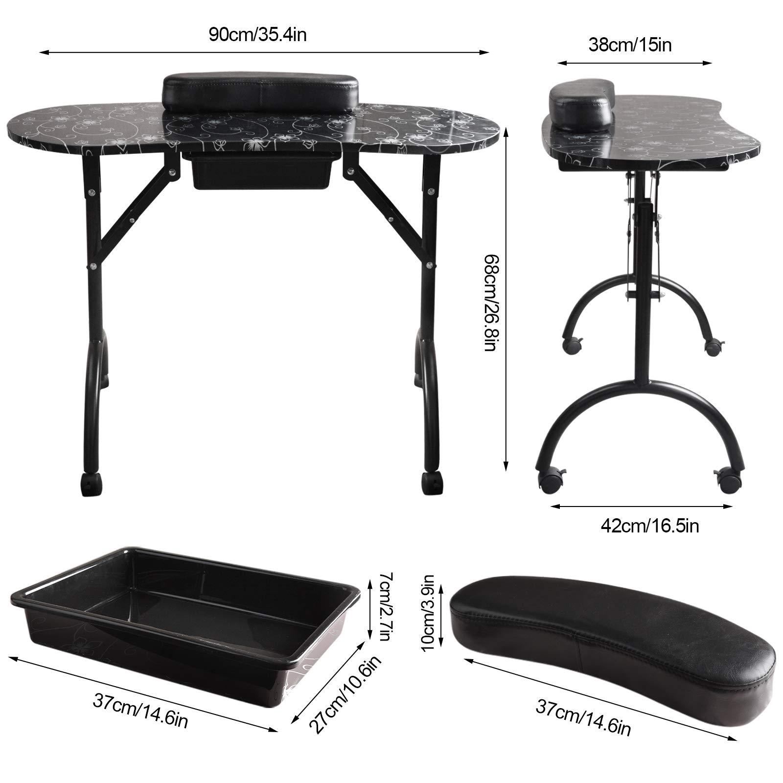 Mesa de manicura con diseño mo - Workbench Portable Fold reseña y precio
