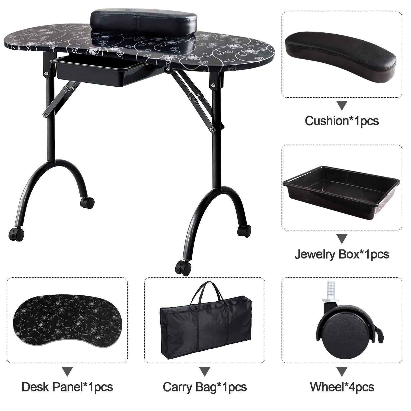 Mesa de manicura con diseño mo - Workbench Portable Fold reseña y precio