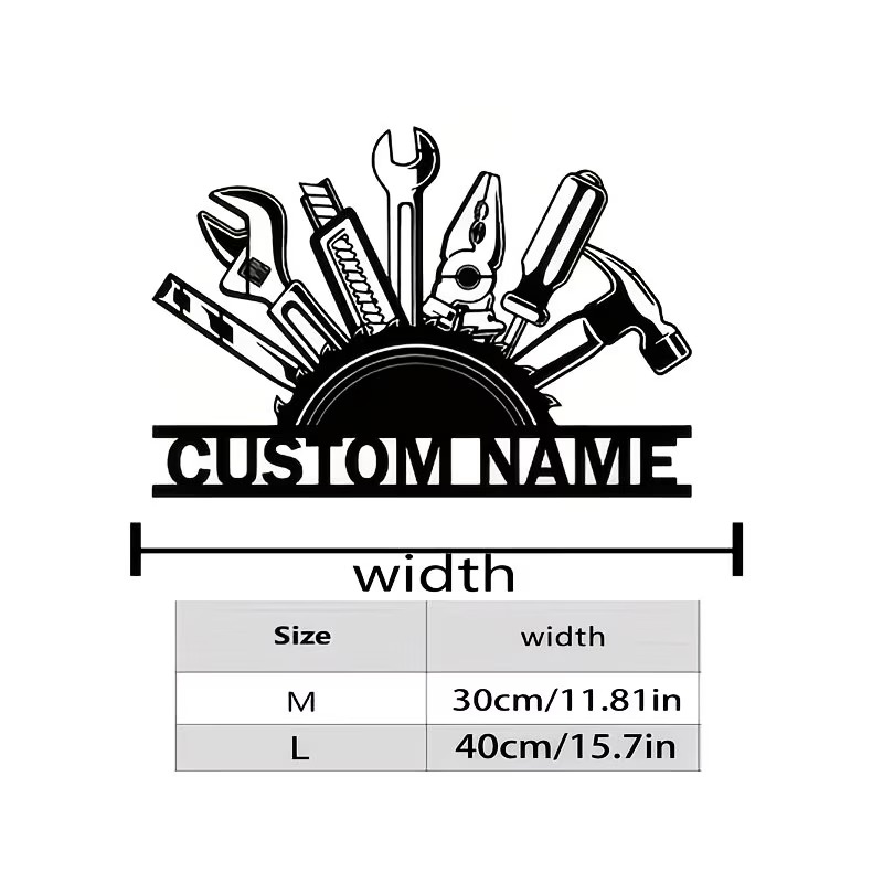 Arte de Pared de Metal Persona - Workshop Tools Name reseña y precio